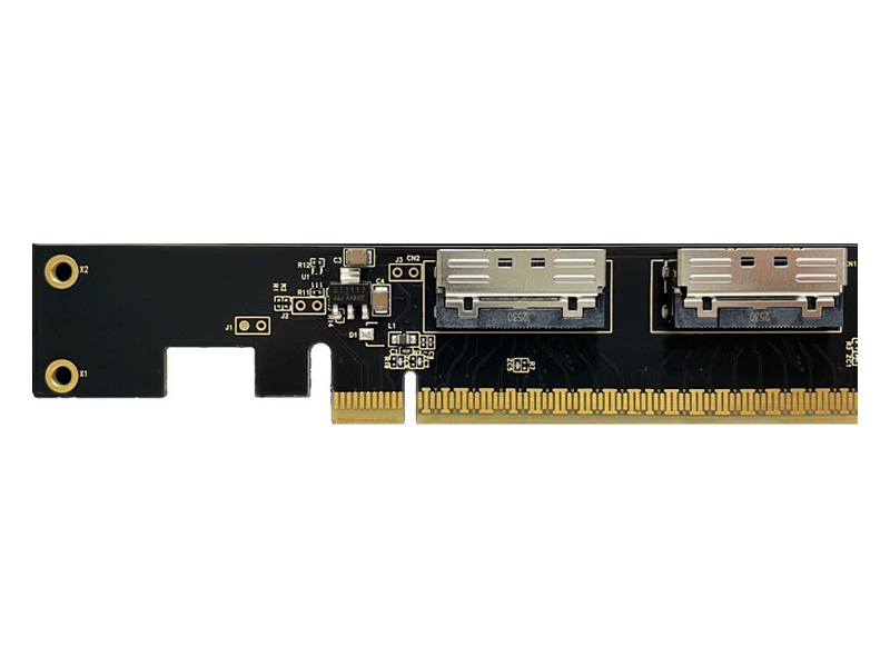 PCIe Gen5 x16 轉雙 MCIO x8 被動式轉接卡